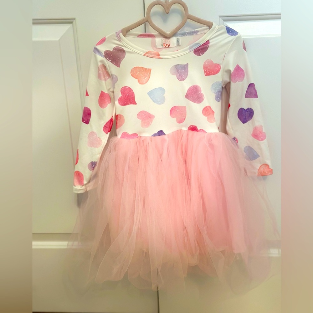 MILA & ROSE | heart dress with chiffon tutu skirt | 3T